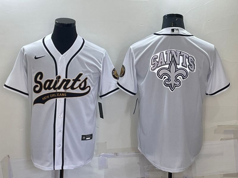 NFL New Orleans Saints Blank White Joint-design Jersey