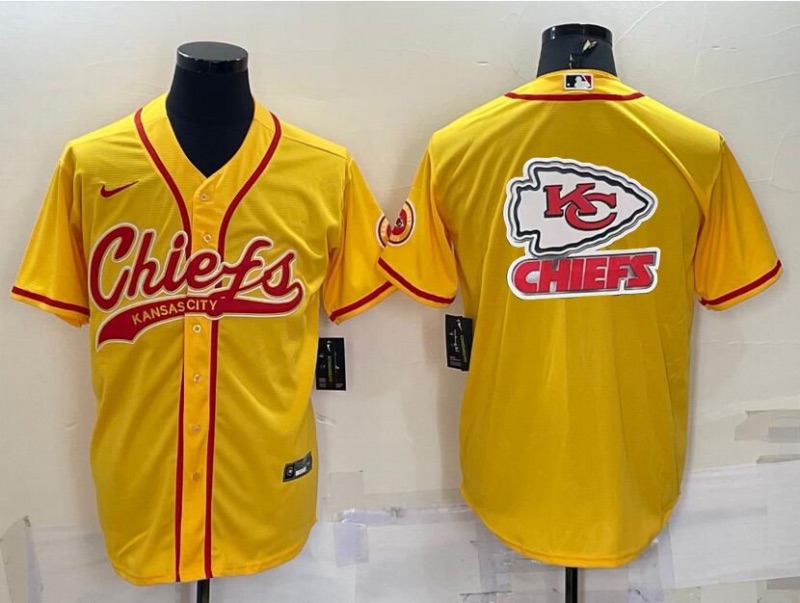 NFL Kansas City Chiefs Blank Yellow Joint-design Jersey