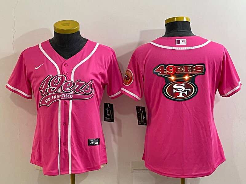 Womens NFL San Francisco 49ers Joint-design Pink Jersey