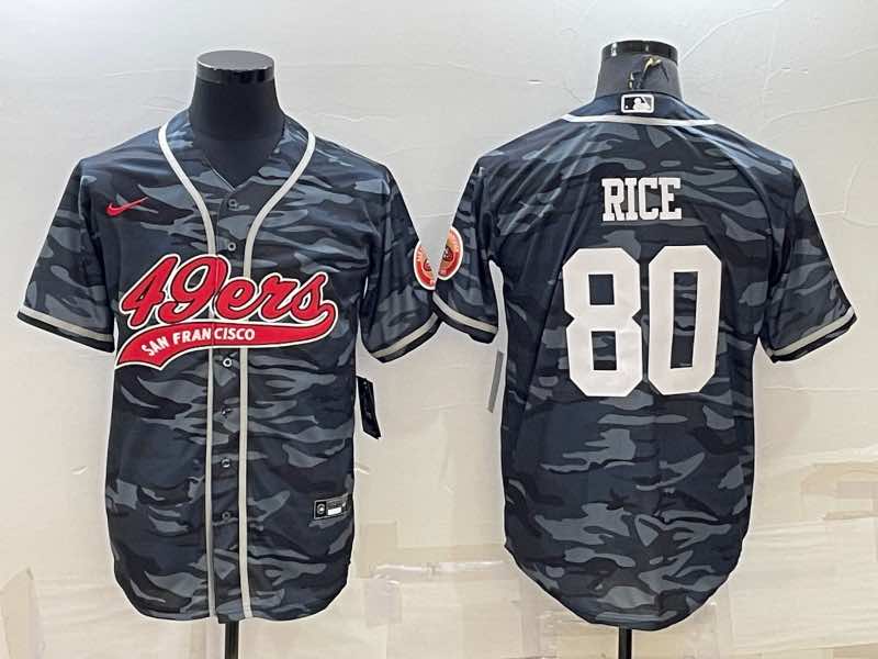 NFL San Francisco 49ers #80 Rice Joint-design Camo  Jersey