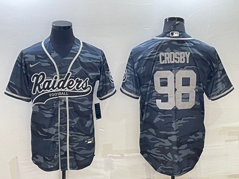 NFL Oakland Raiders #98 Crosby Joint-design Camo Jersey