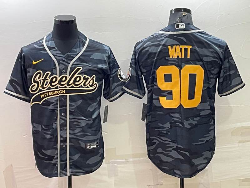 NFL Pittsburgh Steelers #90 watt Camo Joint-design Jersey