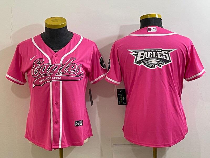 Womens NFL Philadelphia Eagles Joint-design Pink Jersey