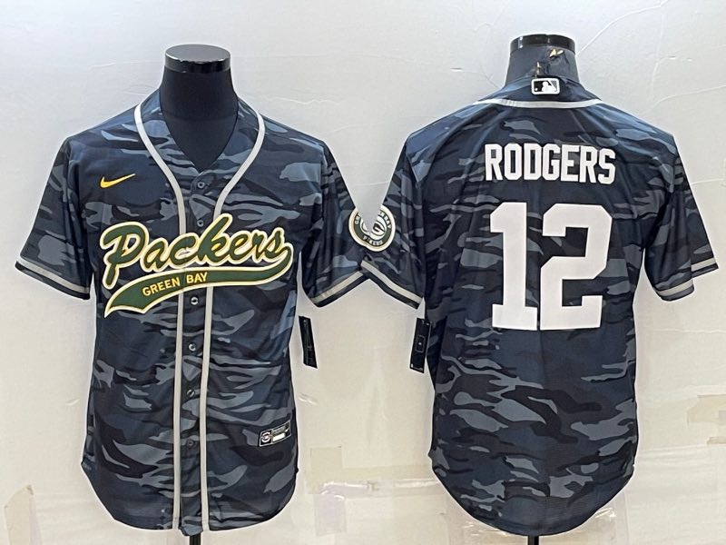 NFL Green Bay Packers #12 Rodgers  Jointed-design Camo Jersey
