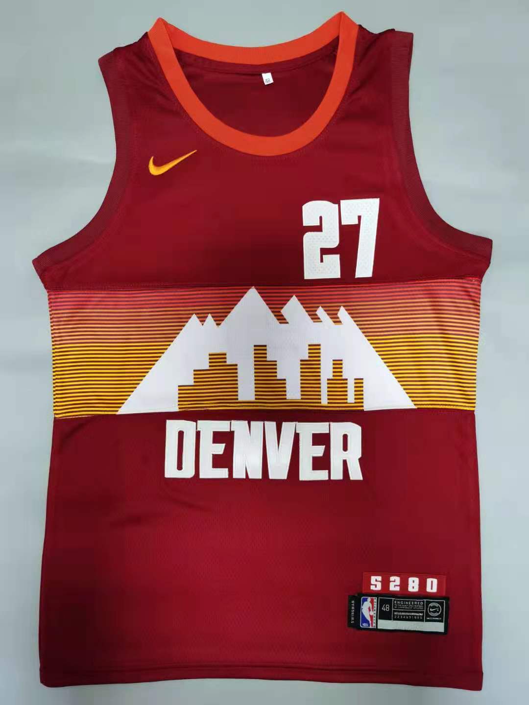 Nike NBA Denver nuggets #27 Murray RED Game Jersey