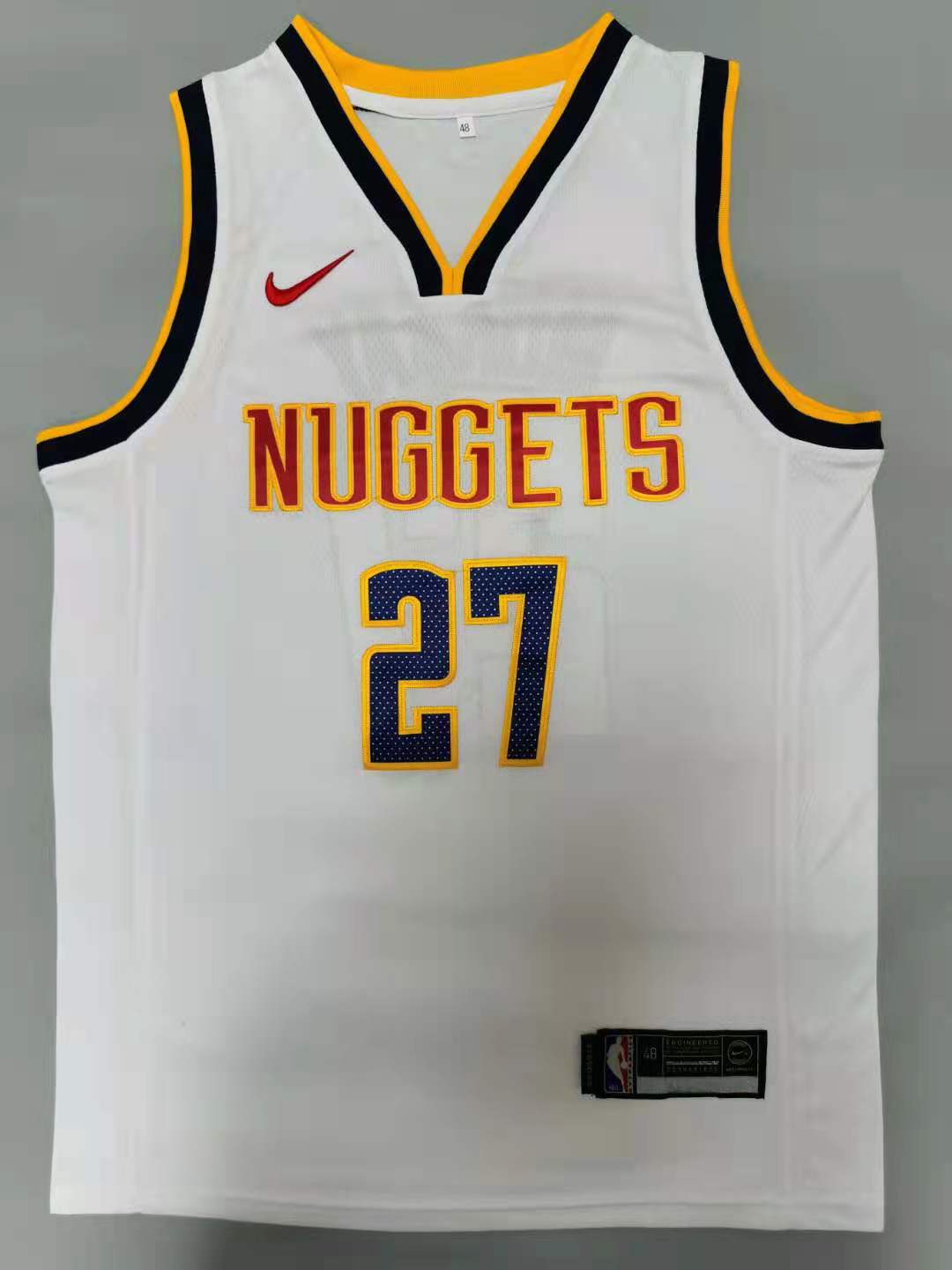 Nike NBA Denver nuggets #27 Murray White Game Jersey