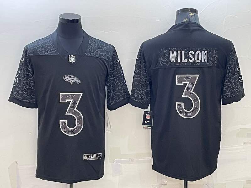 NFL Denver Broncos #3 Wilson Black Jersey