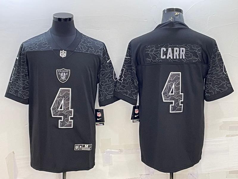 NFL Oakland Raiders #4 Carr Black Jersey