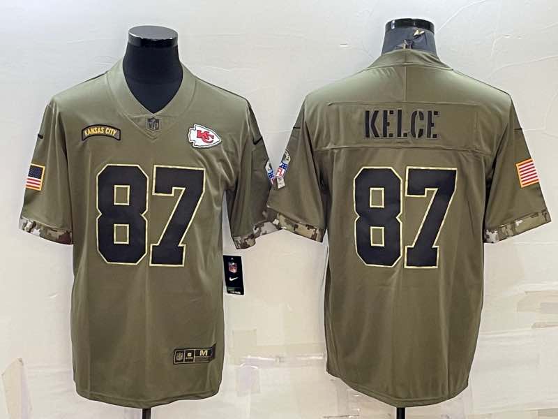 NFL Kansas City Chiefs #87 Kelce Salute to Service Limited Jersey