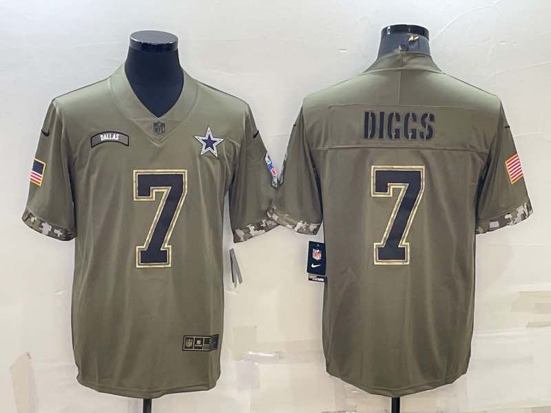 NFL Dallas Cowboys #7 Diggs Salute to Service Limited Jersey