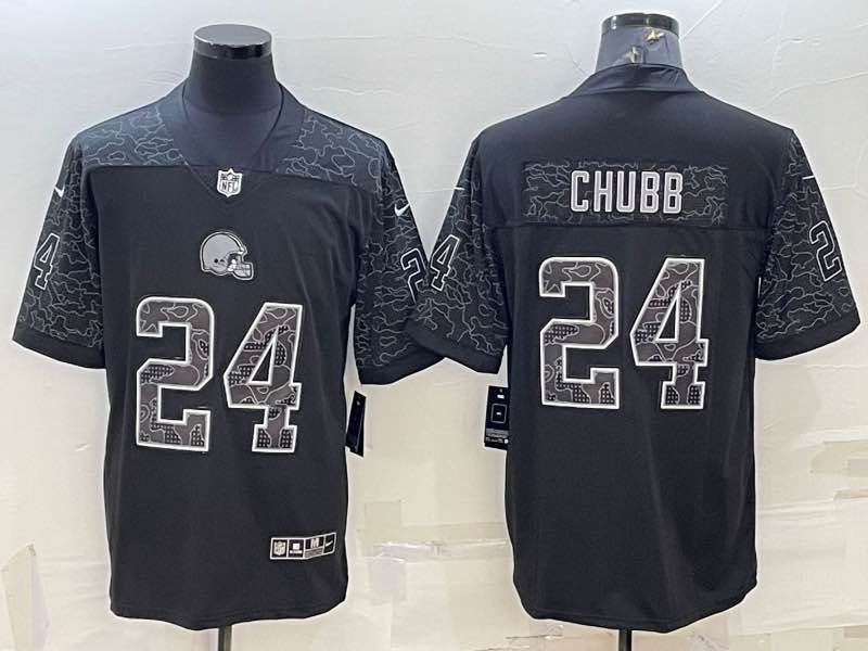 NFL Cleveland Browns #24 Chubb Black Jersey