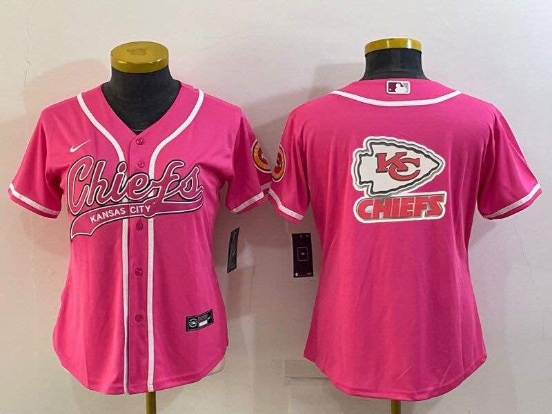 Womens NFL Kansas City Chiefs  Pink Joint-design Jersey
