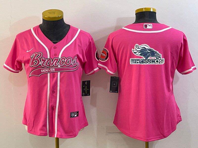 Womens NFL Denver Broncos  Pink Joint-design Jersey