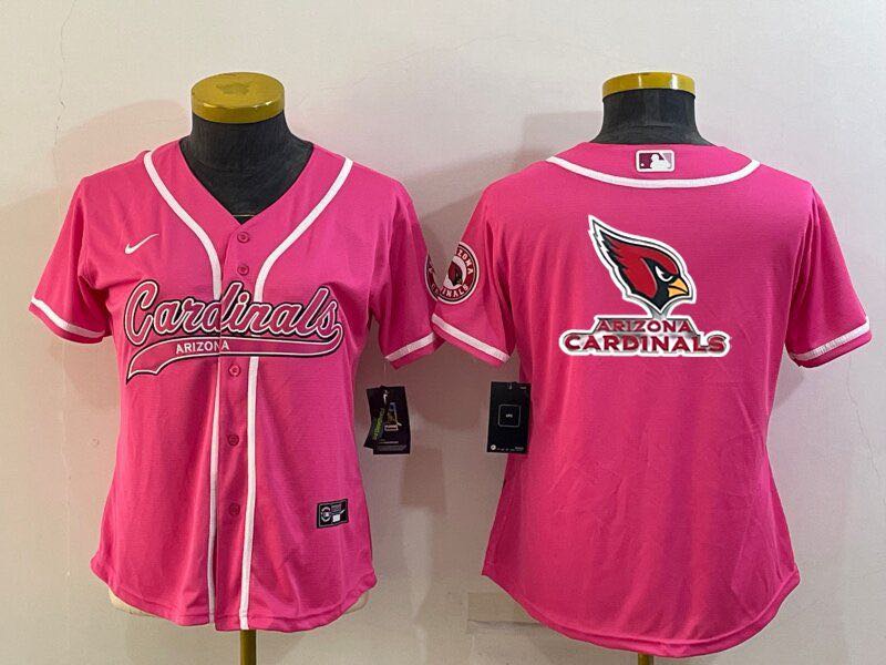 Womens NFL Arizona Cardinals  Pink Joint-design Jersey