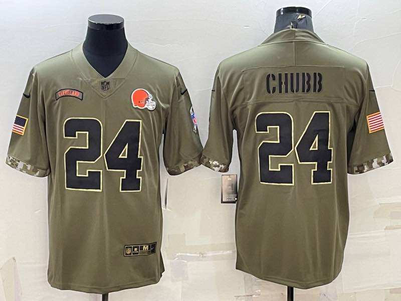NFL Cleveland Browns #24 Chubb Salute to Service Jersey