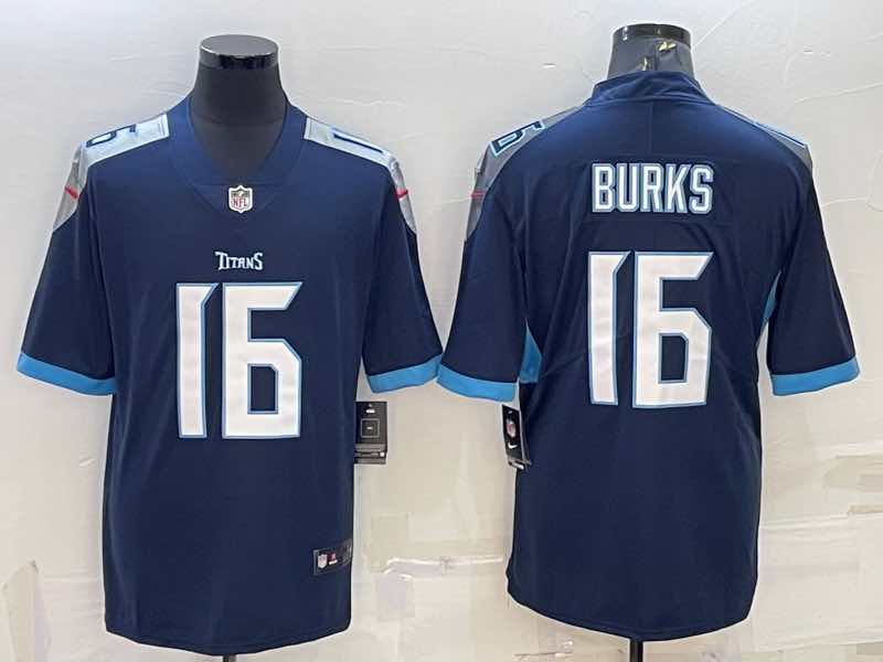 NFL Tennessee Titans #16 Burks Vapor Limited Blue Jersey