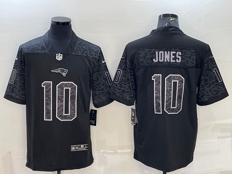 NFL New England Patriots #10 Jones Black Jersey