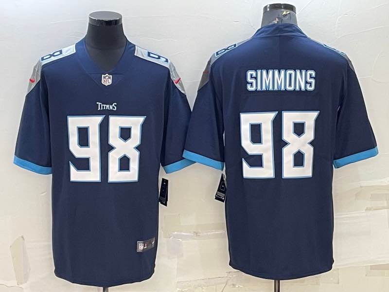 NFL Tennessee Titans #98 Simmons Vapor Limited Blue Jersey