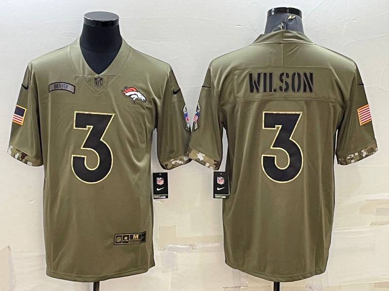 NFL Denver Broncos #3 Wilson Salute to Service Jersey