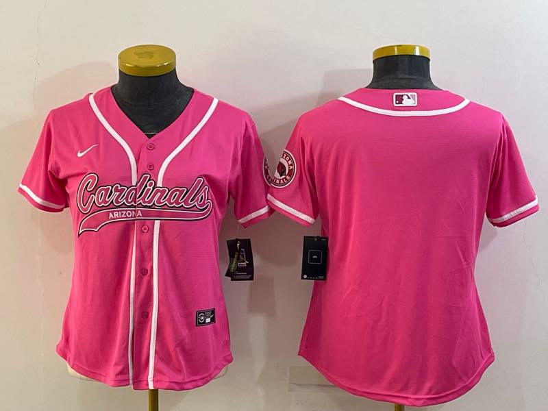 Womens NFL Arizona Cardinals Pink Joint-design Jersey