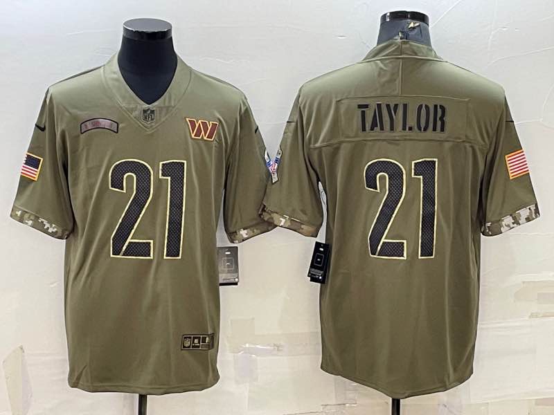 NFL Washington Redskins #21 Taylor Salute to Service Jersey