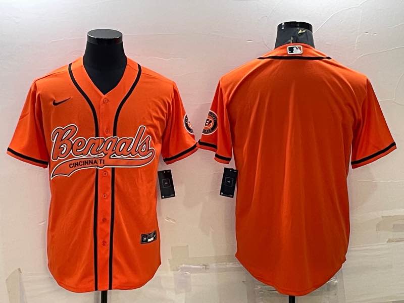 NFL Cincinnati Bengals Blank Orange Joint-design Camo Jersey