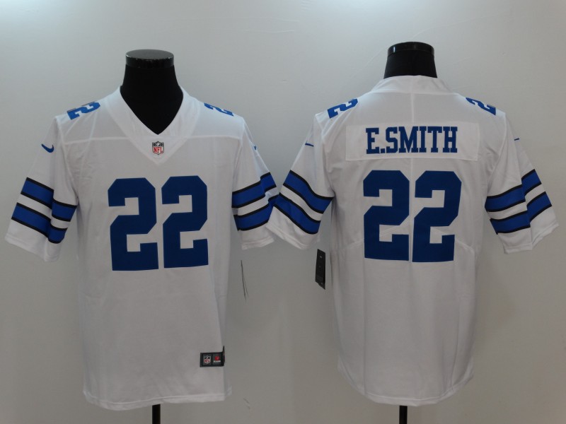 NFL Dallas cowboys #22 E.Smith White Vapor Limited Jersey