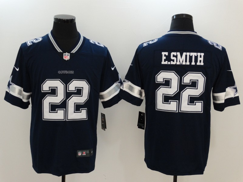 NFL Dallas cowboys #22 E.Smith Blue Vapor Limited Jersey