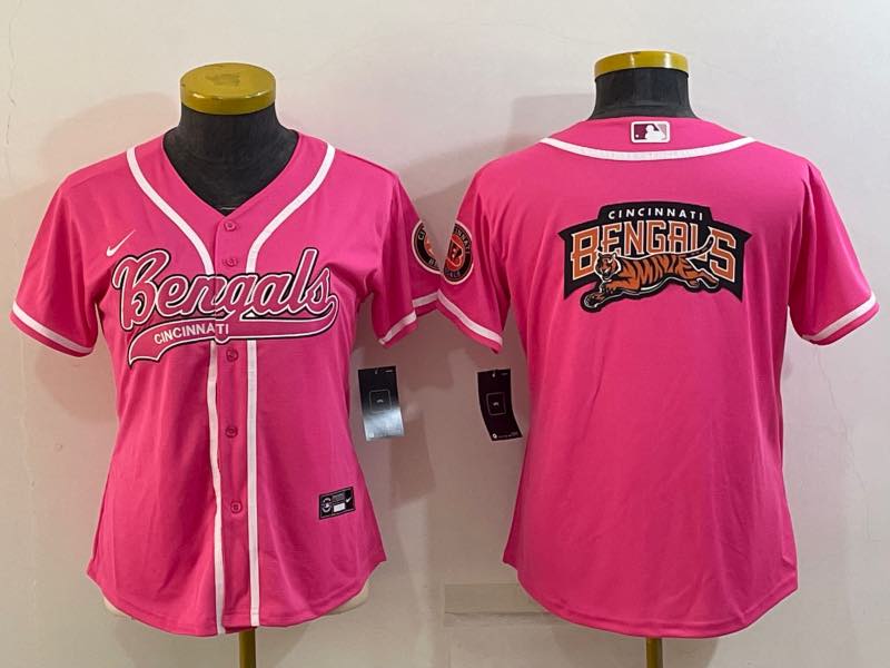 Womens NFL Cincinnati Bengals Joint-design Pink Jersey