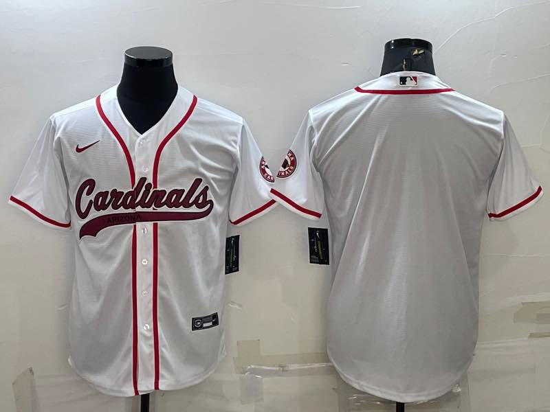 NFL Arizona Cardinals Blank White Joint-design Jersey