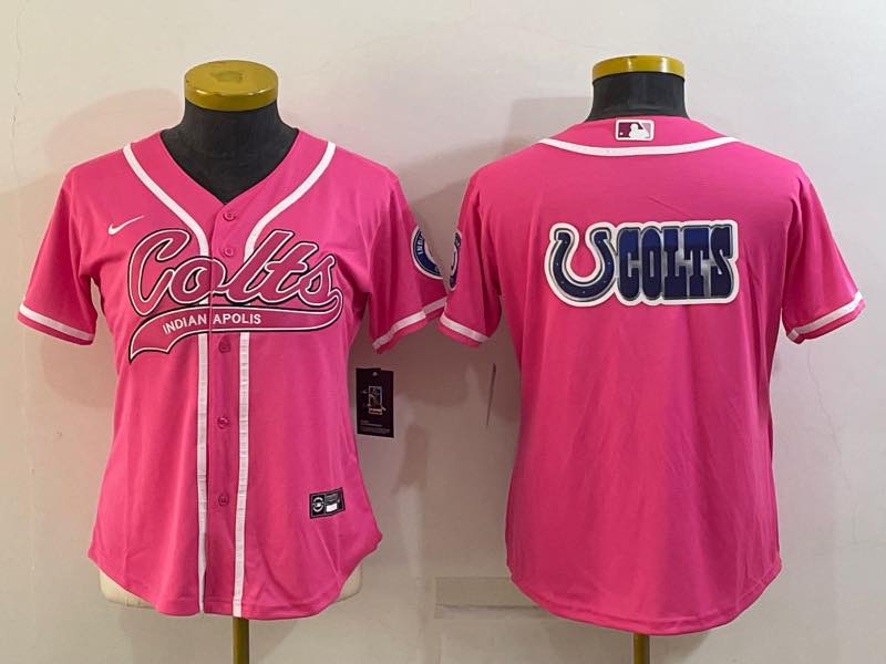 Womens NFL Indianapolis Colts Joint-design Pink Jersey