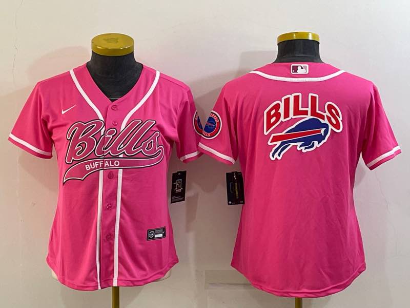 Womens NFL Buffalo Bills Joint-design Pink Jersey
