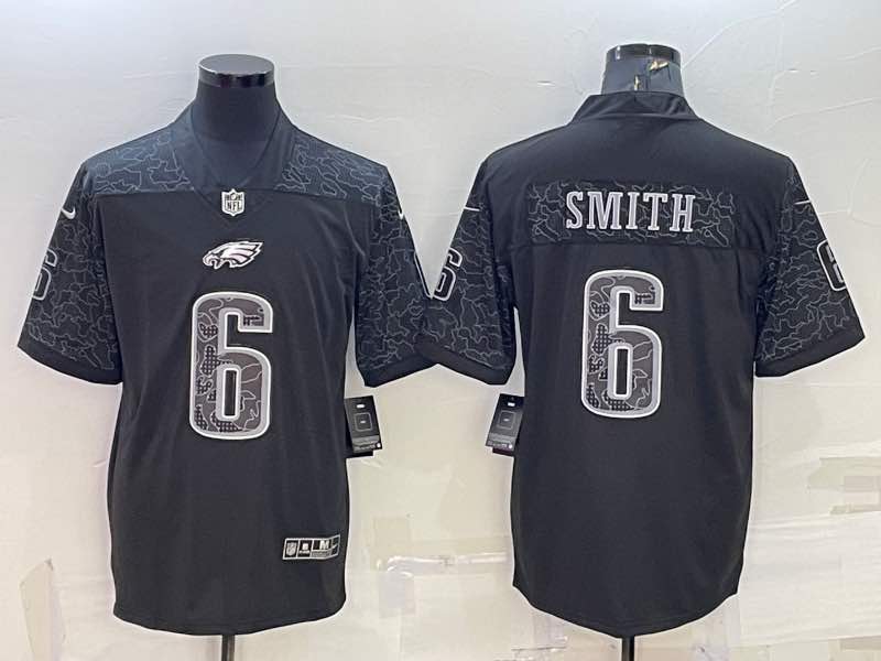 NFL Philadelphia Eagles #6 Smith Black Jersey