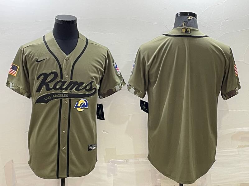 NFL Los Angeles Rams Blank Salute to Service Joint-designed  Jersey