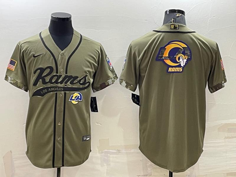 NFL Los Angeles Rams  Blank Salute to Service Joint-designed  Jersey