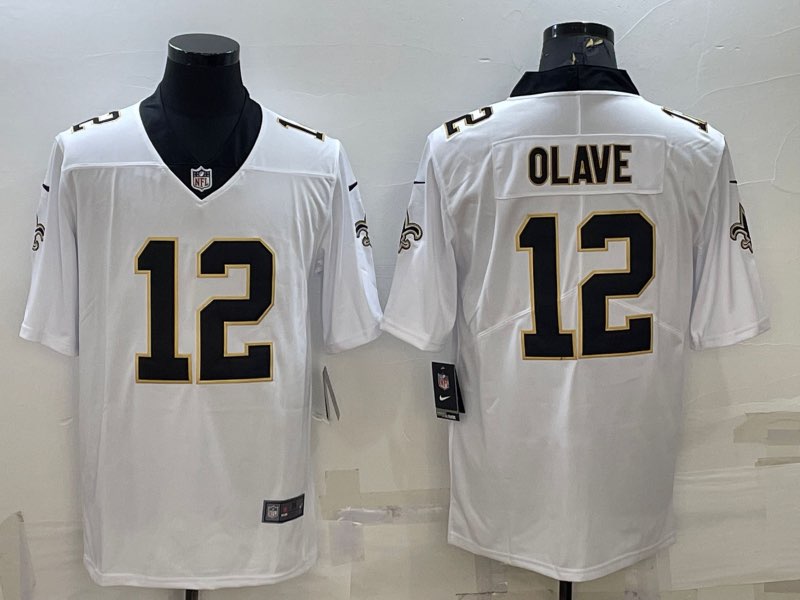 NFL New Orleans Saints #12 Olave White Vapor Limited Jersey