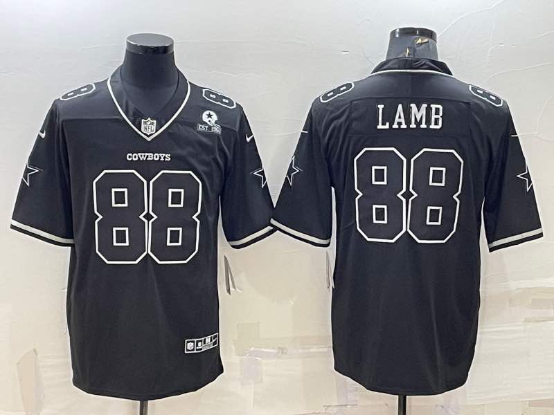 NFL Dallas Cowboys #88 Lamb Black Shadow Limited Jersey  