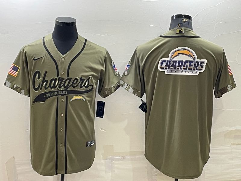 NFL San Diego Chargers Blank Salute to Service Joint-designed Jersey