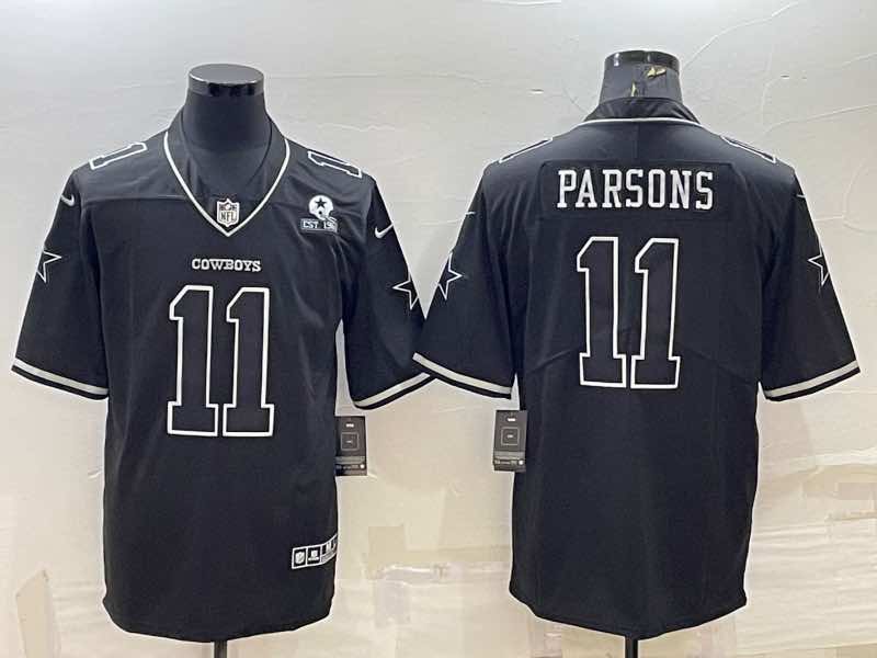 NFL Dallas Cowboys #11 Parsons Black Shadow Limited Jersey  