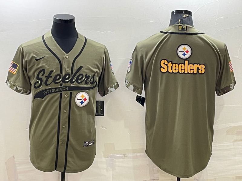 NFLPittsburgh Steelers  Blank Salute to Service Joint-designed  Jersey