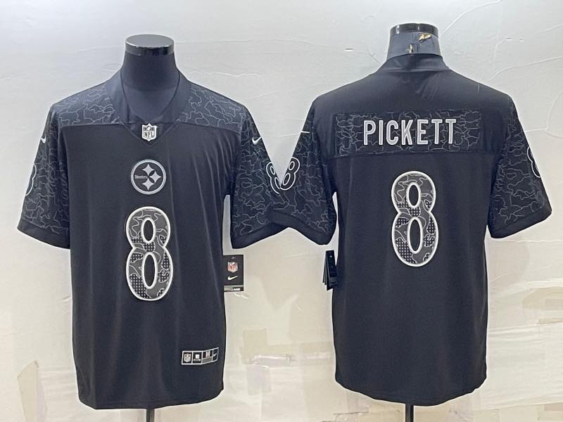 NFL Pittsburgh Steelers #8 Pickett Black Jersey