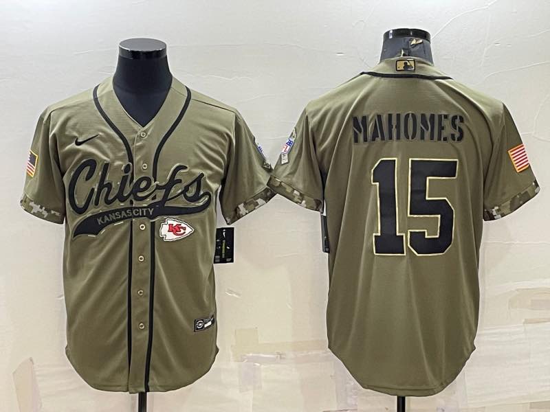 NFL Kansas City Chiefs #15 Mahomes Salute to Service Joint-designed Jersey