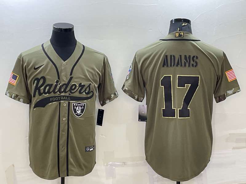 NFL Oakland Raiders #17 Adams Salute to Service Joint-designed Jersey