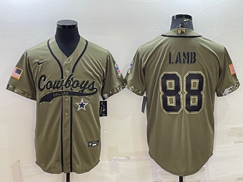 NFL Dallas Cowboys #88 Lamb Salute to Service Joint-designed Jersey