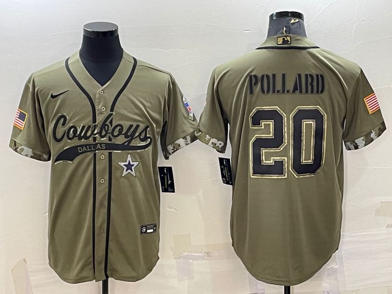 NFL Dallas Cowboys #20 Pollard Salute to Service Joint-designed Jersey