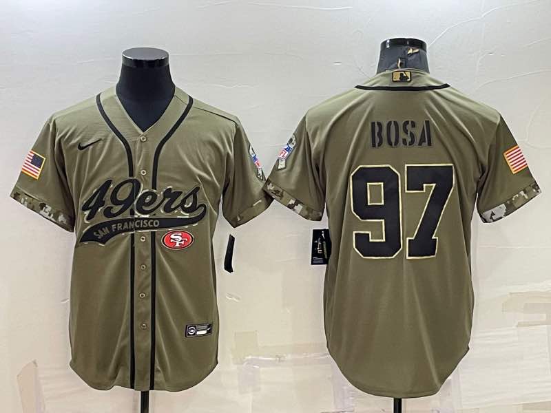 NFL San Francisco 49ers #97 Bosa Salute to Service Joint-designed Jersey