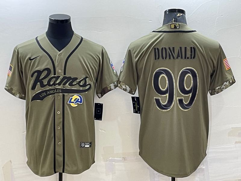 NFL Los Angeles Rams #99 Donald Salute to Service Joint-designed Jersey