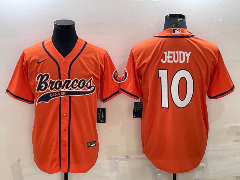 NFL Denver Broncos #10 Jeudy Orange Joint-design Jersey