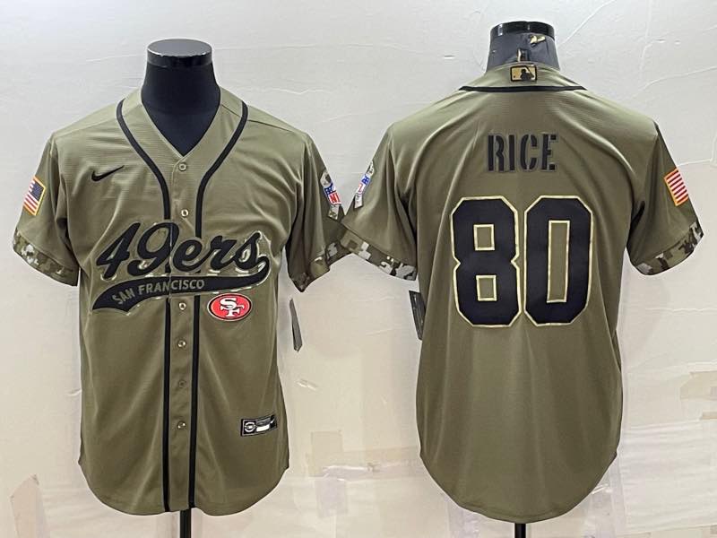NFL San Francisco 49ers #80 Rice Salute to Service Joint-designed Jersey