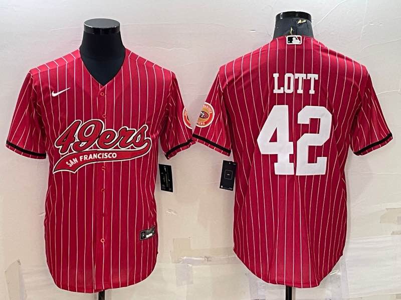 NFL San Francisco 49ers #42 Lott Joint-design Red Jersey